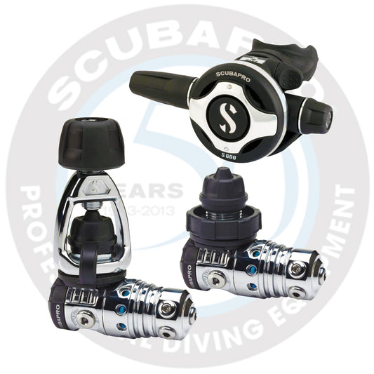 Scubapro MK25 EVO S600 regulator system isolated on white background
