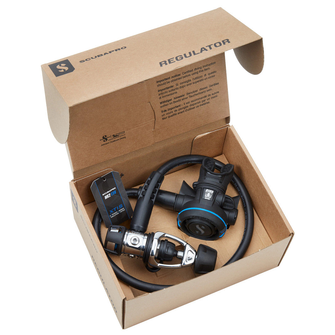 Scubapro MK2 EVO R105 regulator set packaging
