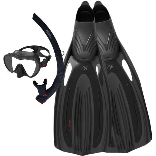 Ocean Hunter Seahawk Mask + Snorkel + Fin Set - Infinity DiveOcean Hunter Seahawk Mask + Snorkel + Fin SetOcean Hunter
