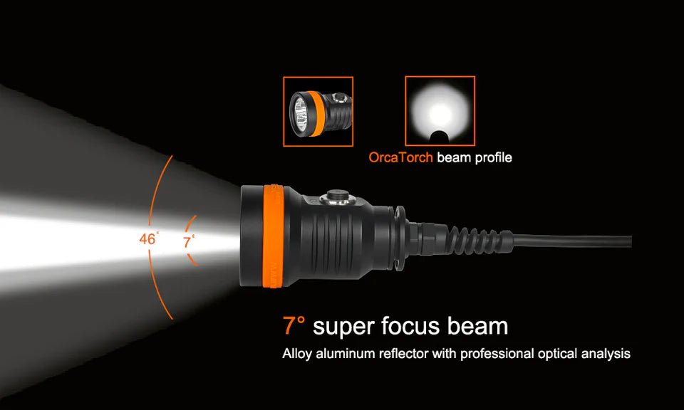 OrcaTorch D630 V2.0 Canister Dive Light / Torch 4000 Lumens - Infinity DiveOrcaTorch D630 V2.0 Canister Dive Light / Torch 4000 LumensOrcatorch