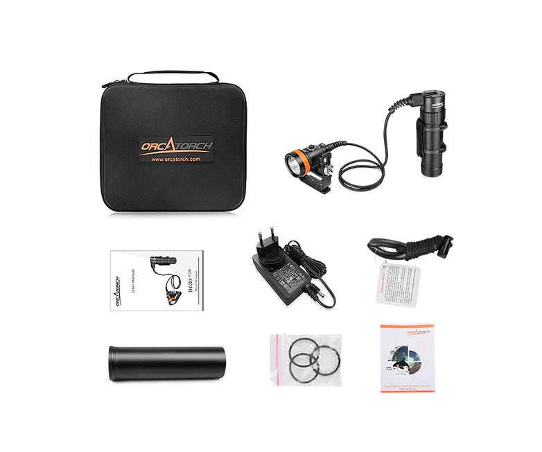 OrcaTorch D630 V2.0 Canister Dive Light / Torch 4000 Lumens - Infinity DiveOrcaTorch D630 V2.0 Canister Dive Light / Torch 4000 LumensOrcatorch