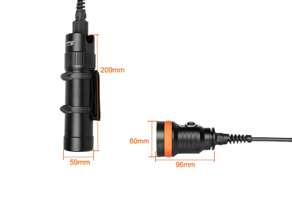 OrcaTorch D630 V2.0 Canister Dive Light / Torch 4000 Lumens - Infinity DiveOrcaTorch D630 V2.0 Canister Dive Light / Torch 4000 LumensOrcatorch