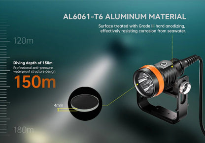 OrcaTorch D630 V2.0 Canister Dive Light / Torch 4000 Lumens - Infinity DiveOrcaTorch D630 V2.0 Canister Dive Light / Torch 4000 LumensOrcatorch