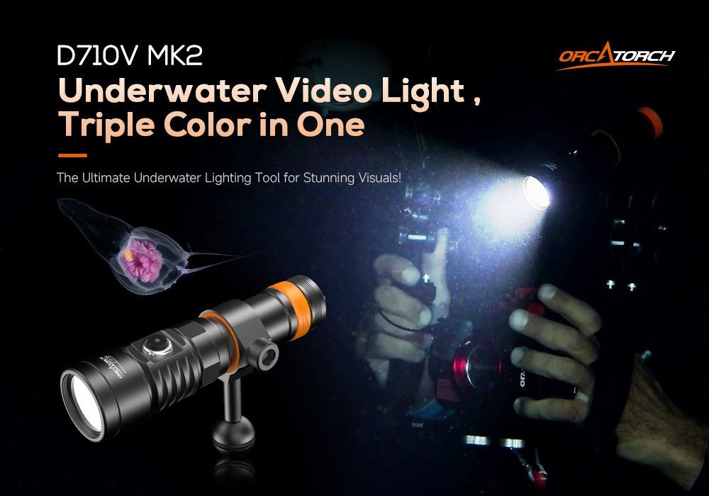Orcatorch D710V MK2 Underwater Video Light - Infinity DiveOrcatorch D710V MK2 Underwater Video LightOrcatorch