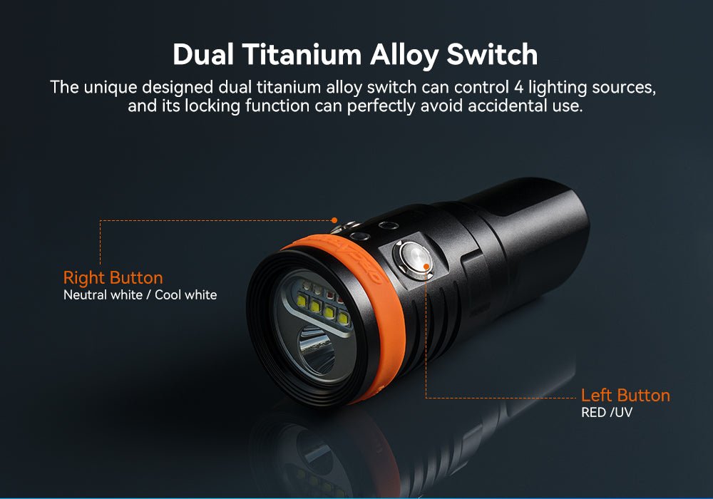 Orcatorch D900V Underwater Dive Light/ Torch - 2200 Lumens - Infinity DiveOrcatorch D900V Underwater Dive Light/ Torch - 2200 LumensOrcatorch