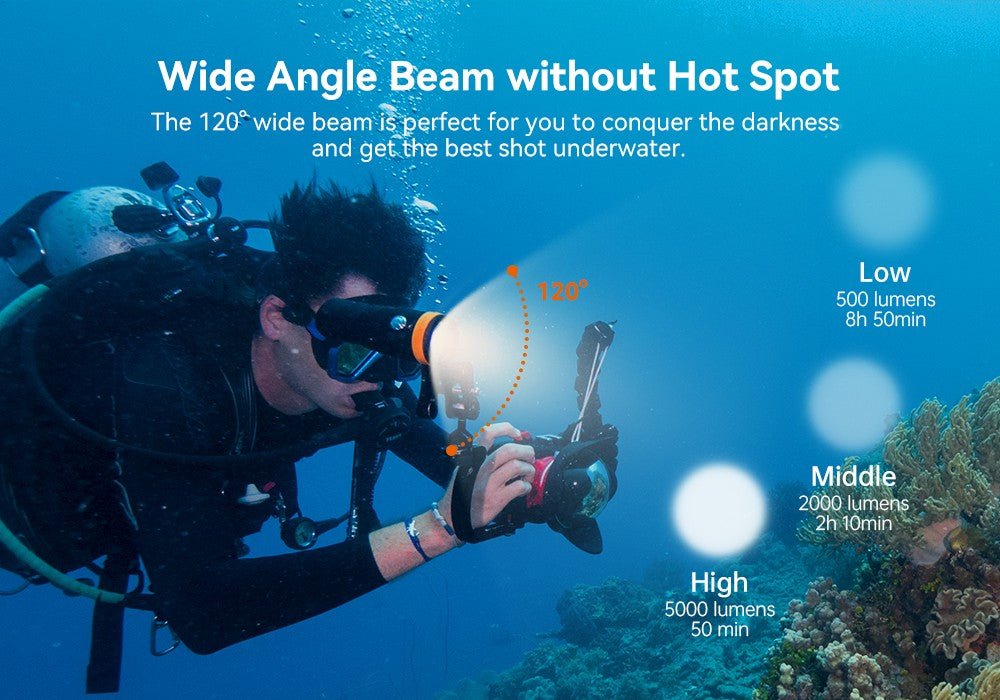 Orcatorch D910V Underwater Dive Light/ Torch - 5000 Lumens - Infinity DiveOrcatorch D910V Underwater Dive Light/ Torch - 5000 LumensOrcatorch