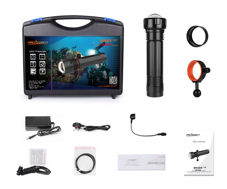 Orcatorch D950V 2.0 Underwater Dive Light/ Torch - 10500 Lumens - Infinity DiveOrcatorch D950V 2.0 Underwater Dive Light/ Torch - 10500 LumensOrcatorch