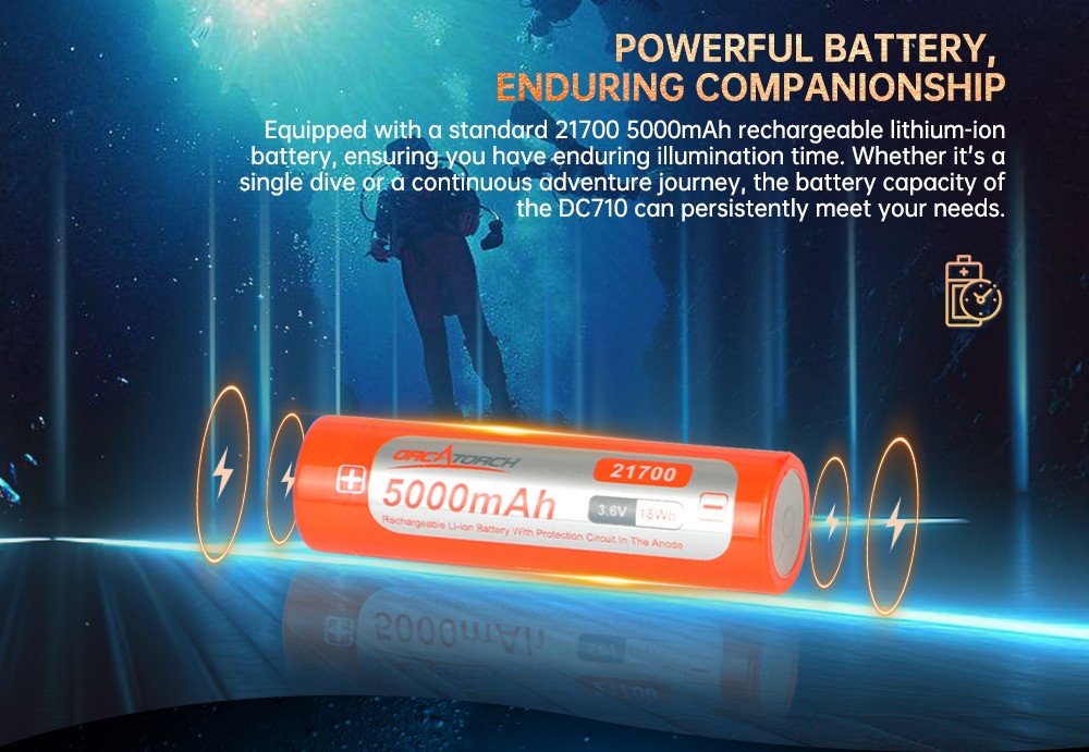 Orcatorch DC710 Underwater Dive Light/ Torch - 3000 Lumens - Infinity DiveOrcatorch DC710 Underwater Dive Light/ Torch - 3000 LumensOrcatorch