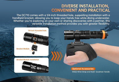 Orcatorch DC710 Underwater Dive Light/ Torch - 3000 Lumens - Infinity DiveOrcatorch DC710 Underwater Dive Light/ Torch - 3000 LumensOrcatorch