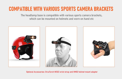 Orcatorch Mazu TD01 Underwater Head Light - Infinity DiveOrcatorch Mazu TD01 Underwater Head LightOrcatorch