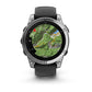 Garmin fēnix® E Multi Sport Smart Watch – 47mm AMOLED Stainless Steel with Black Silicone Band