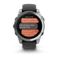 Garmin fēnix® E Multi Sport Smart Watch – 47mm AMOLED Stainless Steel with Black Silicone Band