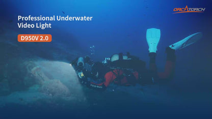 Orcatorch D950V 2.0 Underwater Dive Light/ Torch - 10500 Lumens