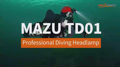 Orcatorch Mazu TD01 Underwater Dual Colour Dive Head Lamp - 1200 Lumens