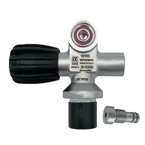 Sanosub 232 Bar DIN/Yoke Manifold Valve (RHS & LHS Options) - Infinity DiveSanosub 232 Bar DIN/Yoke Manifold Valve (RHS & LHS Options)San - o - sub