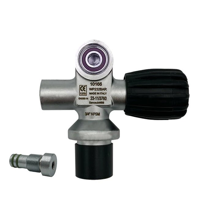 Sanosub 232 Bar DIN/Yoke Manifold Valve (RHS & LHS Options) - Infinity DiveSanosub 232 Bar DIN/Yoke Manifold Valve (RHS & LHS Options)San - o - sub