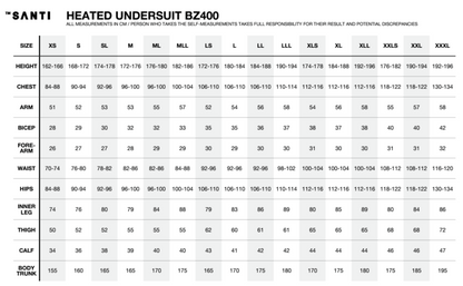 Santi Heated BZ400 Undersuit - Infinity DiveSanti Heated BZ400 UndersuitSanti