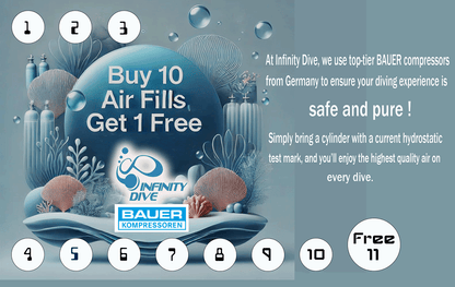 Scuba Dive Air Tank/ Cylinder fills Card - Infinity DiveScuba Dive Air Tank/ Cylinder fills CardInfinityDive