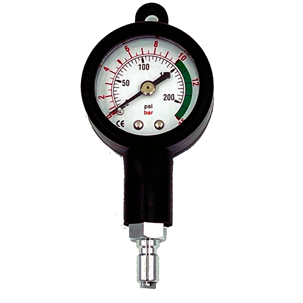 Compact scuba IP gauge tool for checking intermediate pressure