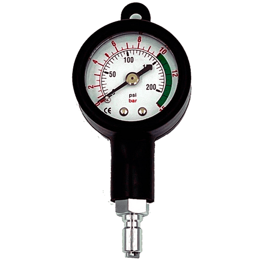 Compact scuba IP gauge tool for checking intermediate pressure