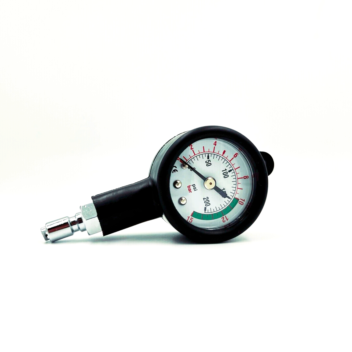 Mini scuba intermediate pressure gauge for BCD hose connection and regulator testing