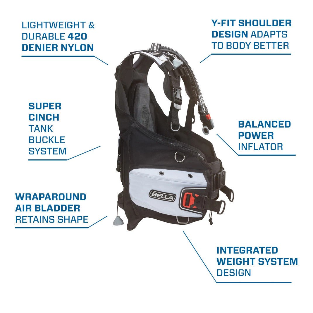 Scubapro Bella Buoyancy Control Device BCD - White - Infinity DiveScubapro Bella Buoyancy Control Device BCD - WhiteScubapro