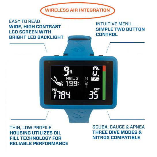 Scubapro Luna 2.0 Air Integration Wrist Dive Computer - Infinity DiveScubapro Luna 2.0 Air Integration Wrist Dive ComputerScubapro