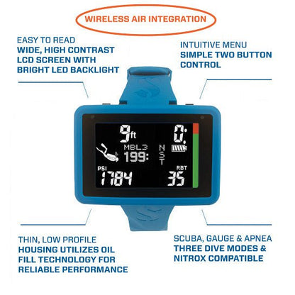 Scubapro Luna 2.0 Air Integration Wrist Dive Computer - Infinity DiveScubapro Luna 2.0 Air Integration Wrist Dive ComputerScubapro