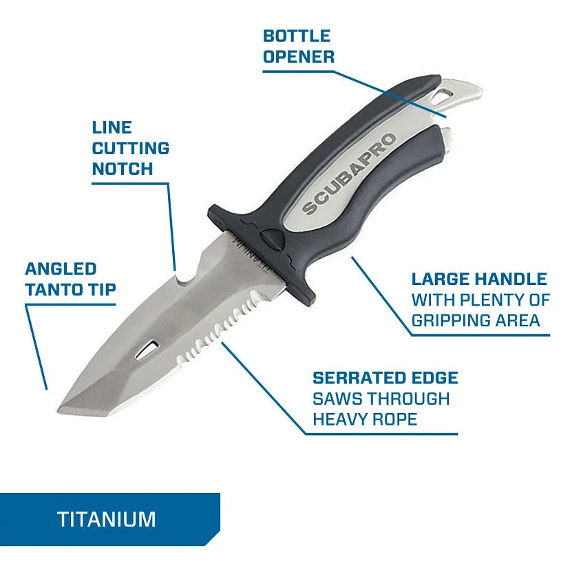 Scubapro Mako Knife - Titanium - Infinity DiveScubapro Mako Knife - TitaniumScubapro