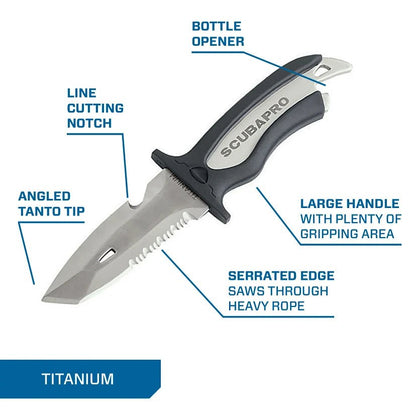 Scubapro Mako Knife - Titanium - Infinity DiveScubapro Mako Knife - TitaniumScubapro