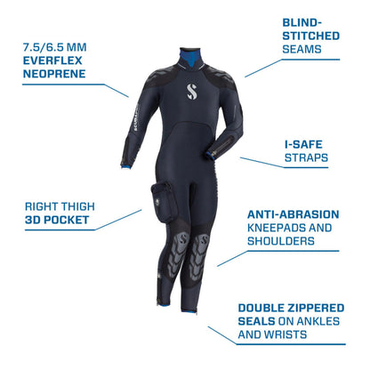 Scubapro Nova Scotia Semi-Dry Suit With Hood - 7.5mm - Men