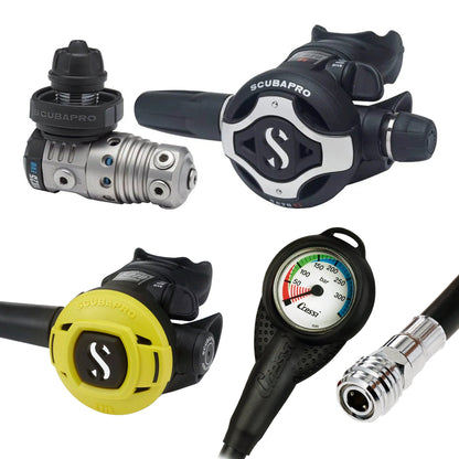 Scubapro Regulator Set- MK25 Evo Titanium | S620 X-Titanium | Octopus + Free Cressi SPG - Infinity DiveScubapro Regulator Set- MK25 Evo Titanium | S620 X-Titanium | Octopus + Free Cressi SPGScubapro