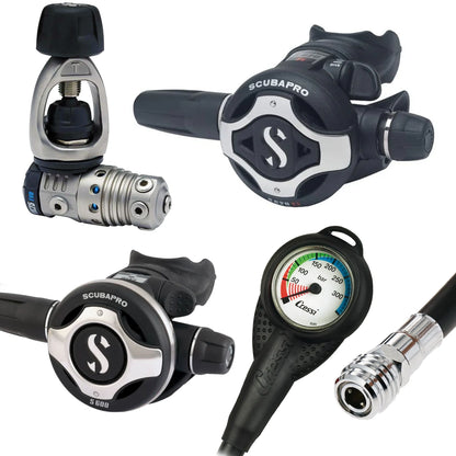 Scubapro Regulator Set- MK25 Evo Titanium/S620 X-Titanium With Octopus & Cressi SPG