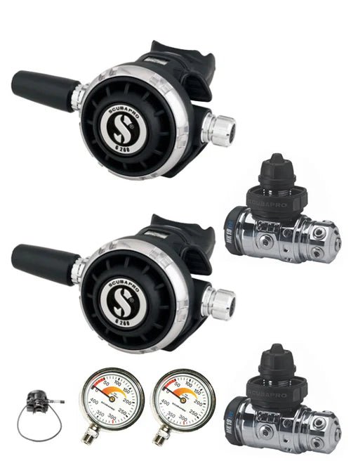 Scubapro Sidemount Regulator Kit MK25 Evo G260 - Infinity DiveScubapro Sidemount Regulator Kit MK25 Evo G260Scubapro