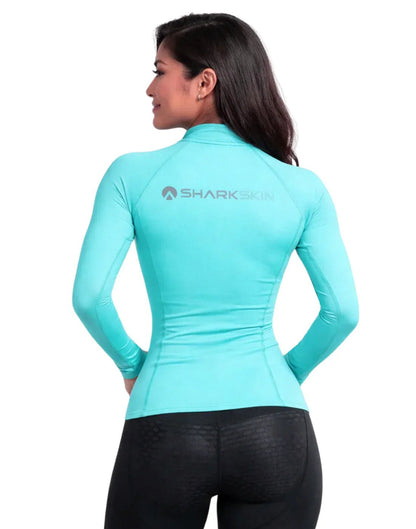 Sharkskin High Performance T2 Long Sleeve Full Zip Top Womens - Infinity DiveSharkskin High Performance T2 Long Sleeve Full Zip Top WomensSharkskin