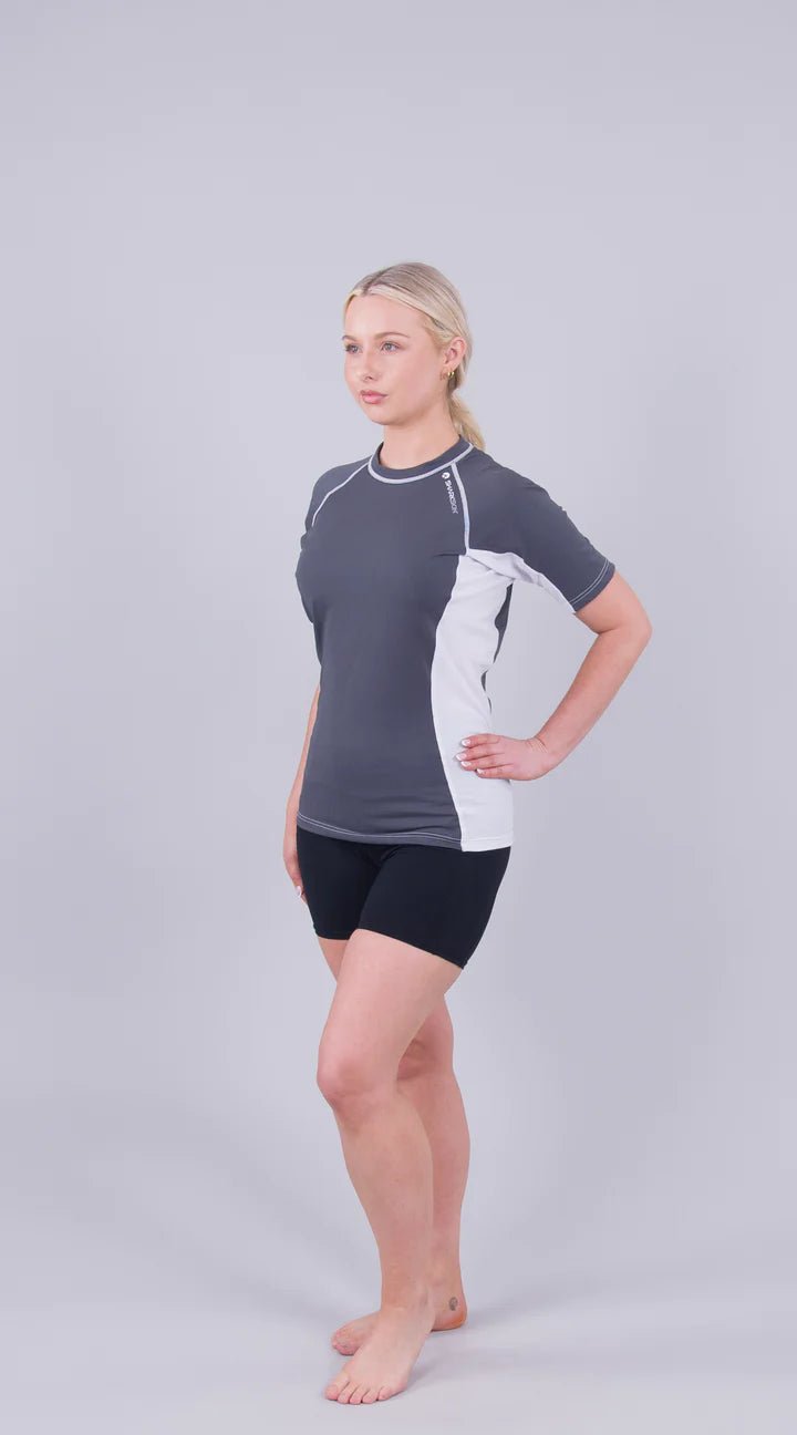 Sharkskin Rapid Dry Rashie Short Sleeve Top - Unisex - Infinity DiveSharkskin Rapid Dry Rashie Short Sleeve Top - Unisexsharkskin