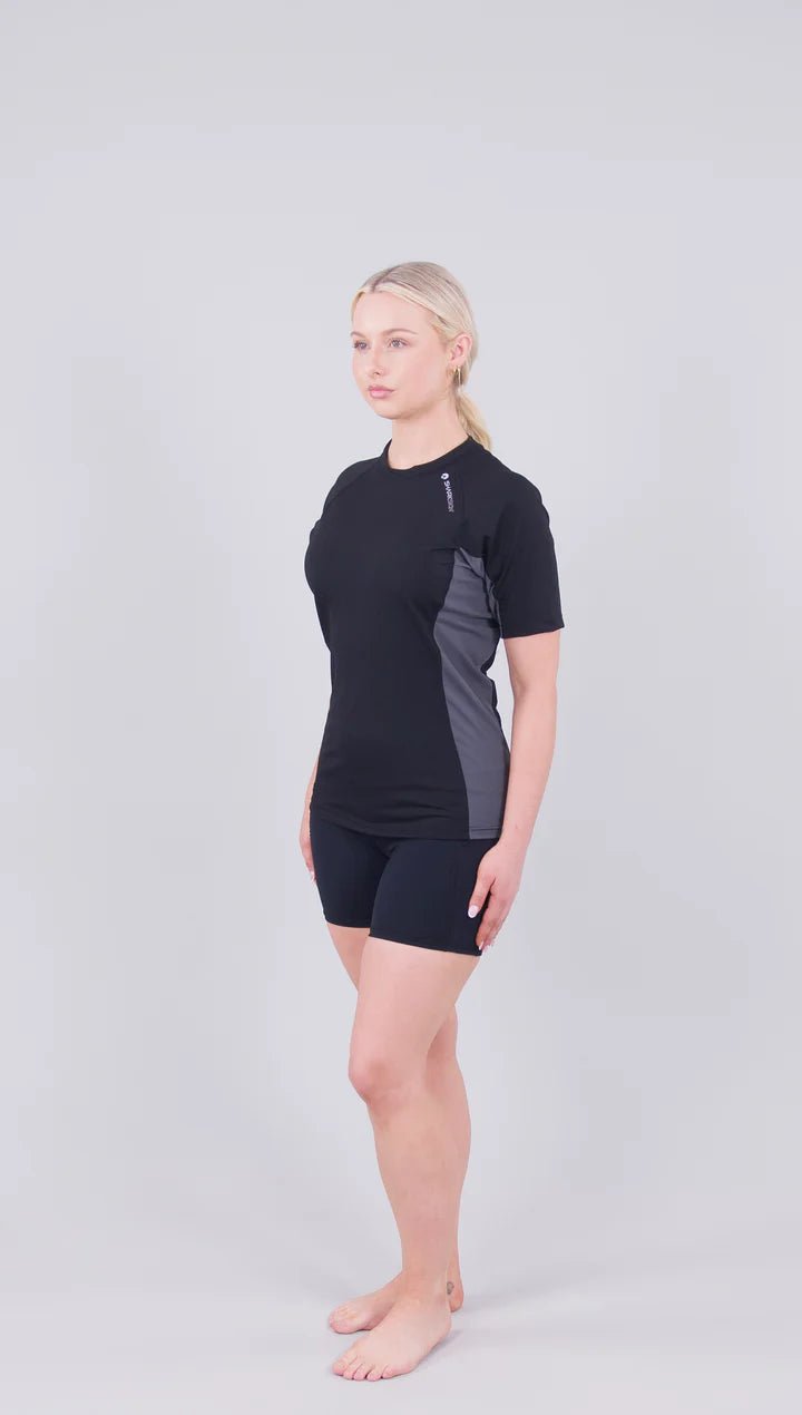 Sharkskin Rapid Dry Rashie Short Sleeve Top - Unisex - Infinity DiveSharkskin Rapid Dry Rashie Short Sleeve Top - Unisexsharkskin