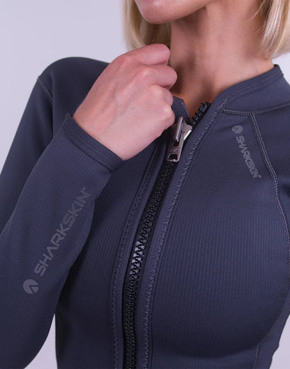 Sharkskin T2 Chillproof Long Sleeve Full Zip Top - Women - Infinity DiveSharkskin T2 Chillproof Long Sleeve Full Zip Top - WomenSharkskin