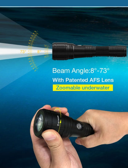 Skywoods D6S USB Charge Dive Light - 1400 Lumens - Infinity DiveSkywoods D6S USB Charge Dive Light - 1400 LumensSkywoods