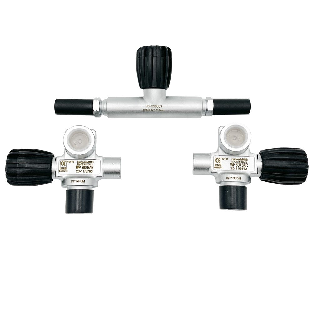 San-o-sub 完整歧管 232 或 300 Bar 10.5L、12.2L 和 15L 储罐