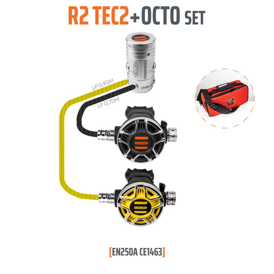 Tecline Regulator R2 Tec2 with Octopus - Infinity DiveTecline Regulator R2 Tec2 with OctopusTecline