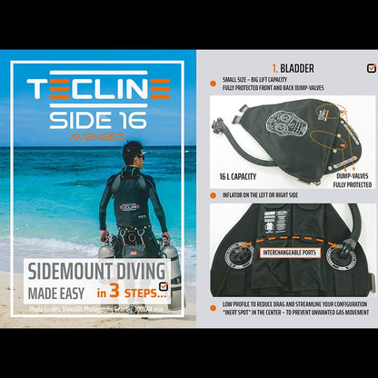 Tecline Side Mount BCD Side 16 Avenger - Infinity DiveTecline Side Mount BCD Side 16 AvengerTecline