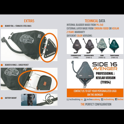 Tecline Side Mount BCD Side 16 Avenger - Infinity DiveTecline Side Mount BCD Side 16 AvengerTecline