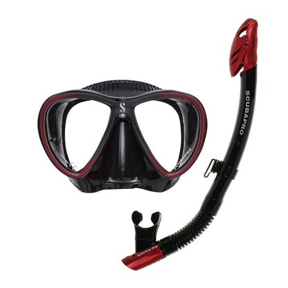 Scubapro Synergy Twin W Spectra 干式呼吸管套装黑色/红色