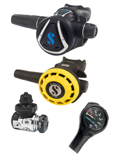 Scubapro 调节器套装：MK17 Evo（Din 或 Yoke）+ C370 + Octopus + 免费意大利制造的 Reefline SPG