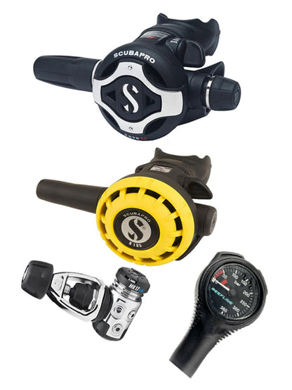 Scubapro 调节器套装：MK17 Evo（Din 或 Yoke）+ S620 Ti + Octopus + 免费意大利制造 Reefline SPG