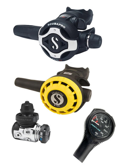 Scubapro 调节器套装：MK17 Evo（Din 或 Yoke）+ S620 Ti + Octopus + 免费意大利制造 Reefline SPG