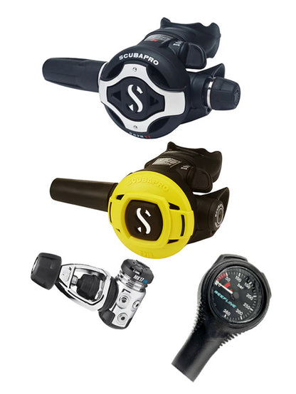 Scubapro 调节器套装：MK17 Evo（Din 或 Yoke）+ S620 Ti + Octopus + 免费意大利制造 Reefline SPG