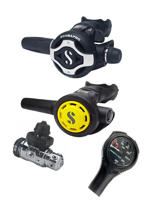 Scubapro 调节器套装：MK19 Evo（Din 或 Yoke）+ S620 Ti + Octopus + 免费 Reefline Spg 