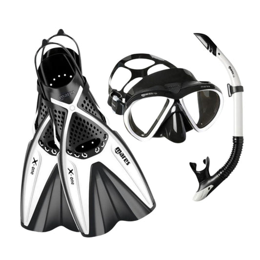 Mares X-one Bonito 面镜、通气管和脚蹼套装 - 白色